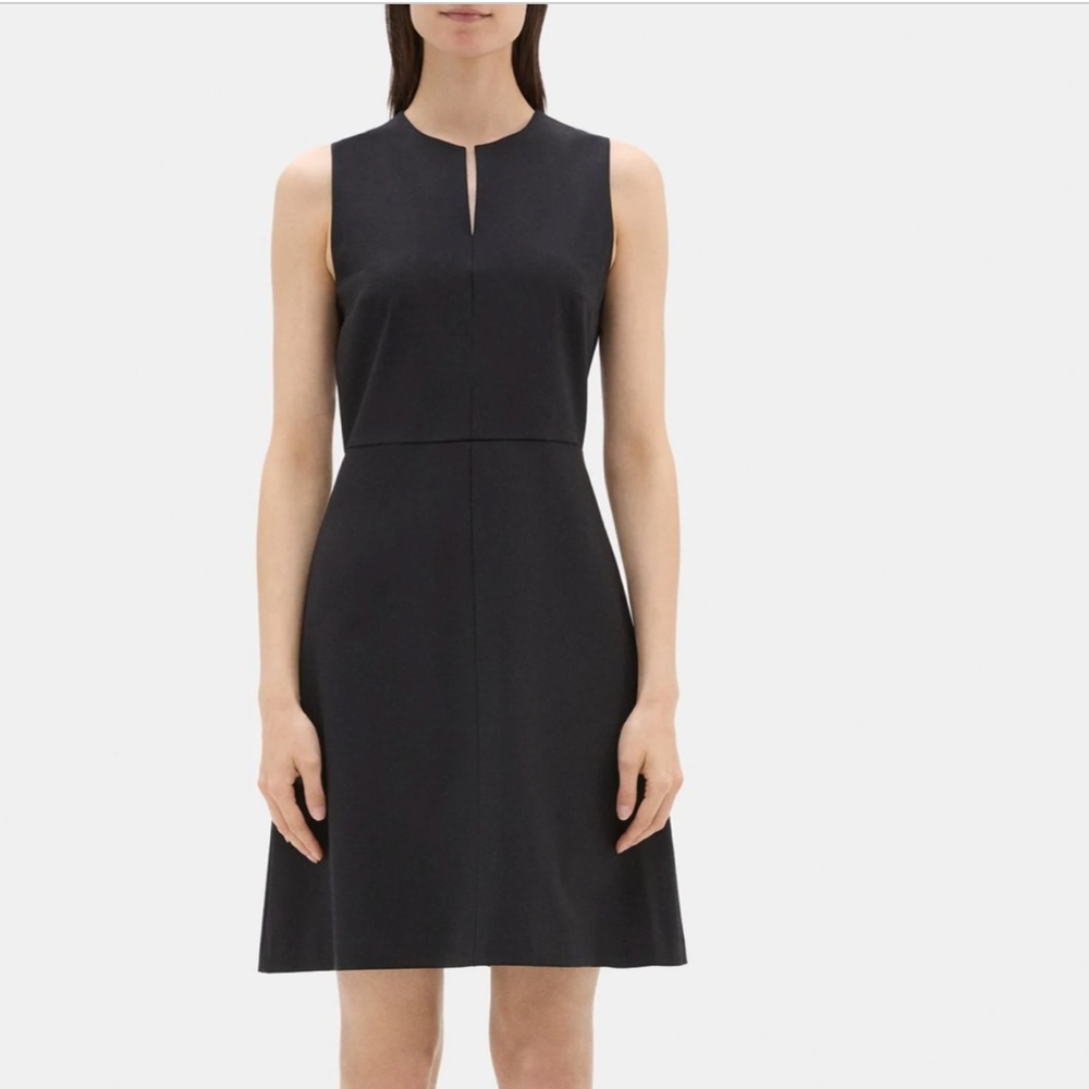 Theory black mini dress